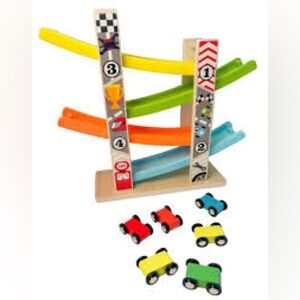 Colorful Four Track Racing Car Set for Kids